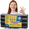Juoda plastelina vaikams, 1kg, Astra, mokyklinė, minkšta