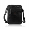 Juoda vyriška odinė rankinė per petį iš „washed leather“ odos, „Paolo Peruzzi“ SL-03-CSBL