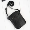 Juoda vyriška odinė rankinė per petį iš „washed leather“ odos, „Paolo Peruzzi“ SL-03-CSBL