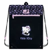 Juodas mokyklinis batų krepšys mergaitėms su Hello Kitty Kite kišene