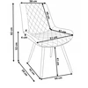 Juodas VELVET MINŠTA KĖDĖ SVETAINĖ VALGOMAS LAGOS VELŪRAS 1 vnt.