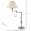 Jupiter BEGAMO lampa gabinetowa sidabrinė łamana chromowana 1584