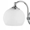 Jupiter Kinkiet LARGO Sidabrinė Baltas Szklany Klosz 1xE27 Lampa Ścienna Do Pokoju Dom