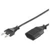 Goobay Kabelis DELTACO CEE 7/16 - IEC 60906-1 klasė, 0.2m, juodas / DEL-109AD