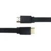 Kabelis DELTACO Flat High Speed su Ethernet HDMI, 4K UHD, 1m, juodas / HDMI-1010F-K / R00100002