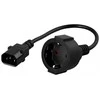 Power Walker Kabelis DELTACO, IEC 60320 C14 į CEE 7/4 , max 250V / 10A, 0.2m, juodas / DEL-109P