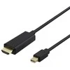 Kabelis DELTACO miniDisplayPort į HDMI, 4K UHD, 2m, juodas / DP-HDMI204-K / R00110020