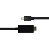 Kabelis DELTACO miniDisplayPort į HDMI, 4K UHD, 2m, juodas / DP-HDMI204-K / R00110020