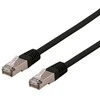 Kabelis DELTACO S/FTP Cat6 patch, 3m, 250MHz, Delta-serifuotas, LSZH, juodas / SFTP-63SH