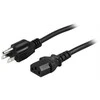 Cable DELTACO between device and wall outlet, straight NEMA 5-15 to straight IEC 60320 C13, max 125V / 15A, 2m, juodas, juodas / DEL-109US