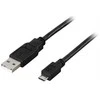 Kabelis DELTACO USB 2.0 "A-micro B", 1.0m, juodas / USB-301S