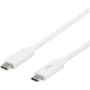 Kabelis DELTACO USB-C į USB-C, 1m, USB 3.1 Gen, E-Marker, 3A, baltas / USBC-1059M