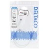 Kabelis DELTACO USB-C į USB-C, 0,5 m, 10 Gbps, 100 W 5A, USB 3.1 Gen 2, E-Market, baltas / USBC-1406