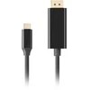 Lanberg USB-C į DisplayPort kabelis, 1 m 4K/60Hz, Juodas | Lanberg | USB-C į DisplayPort kabelis | CA-CMDP-10CU-0010-BK | 1 m