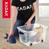Kadax DIDELĖ ŽAISLŲ KONTEERŲ DĖŽĖ DĖŽĖ ANT RATŲ PLASTIKAS DIDELIS 40L