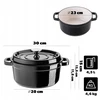 Kadax EMALINIS KETUS PUODAS 4,5L SU DANGIU DUJINĖ KROSTELĖ JUODA 23cm