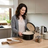 Kadax EMALINIS KETUS PUODAS 4,5L SU DANGIU DUJINĖ KROSTELĖ JUODA 23cm