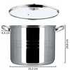 Kadax INDUKCINIS PUODAS, DUJINĖS, DIDELIS, NERŪDijančio plieno, 34 cm, 21 L, AUKŠTAS