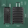 KADVA Cayes kelioninis lagaminas 113l 77x51x31 cm DIDELIS ANT RATAS KIETUS BAGAŽAS