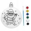 Kalėdinis plastikinis baublys 8 cm dizaino Kalėdų Senelis + dažai 6x3 ml artmaker