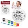 Kalėdinis plastikinis baublys 8 cm dizaino Kalėdų Senelis + dažai 6x3 ml artmaker