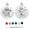 Kalėdinis plastikinis baublys 8 cm rinkinys iš 2 vnt. (Kalėdų Senelis, elnias) + dažai 6x3 ml artmaker