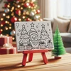 Kalėdinis tapybos rinkinys molbertas + teptukas + dažai + drobė 10x15 cm artmaker sniego žmogus