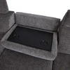 Home4You Kampinė sofa DAYTON LC, elektrinis atlošas, tamsiai pilka