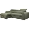 Home4You Kampinė sofa-lova ODELIA Šviesiai žalia, su patalynės dėže