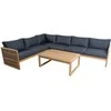 Home4You Kampinė sofa SERENITY 2+2+2 su tikmedžio stalu
