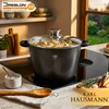Karl Hausmann DIDELIS PUODAS 6,2L INDUKCINĖS DUJINĖS AUKŠTOJO MARMULIO PUODAS ORKAITĖS PUODUOMS