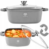 Karl Hausmann DIDELIS PUODAS INDUKCINIS DUJINIS GRANITINIS PUODAS 6,5L 28cm SU DANGIU PILKAS PUODAS