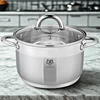 Karl Hausmann INDUKCINĖS DUJINĖS 1,3L 14cm nerūdijančio plieno indukcinis PUODAS SU DANGČIAIS