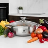 Karl Hausmann INDUKCINĖS DUJINĖS 5,2L 28cm nerūdijančio plieno indukcinis PUODAS SU MAŽAI KIETUS DANGIU