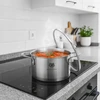 Karl Hausmann INDUKCINĖS DUJINĖS 6,1L 25cm NERŪDIJANČIO PLIENO DUJINĖS SU DANDU DIDELIS PUODAS