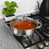 Karl Hausmann INDUKCINĖS DUJINĖS 7,6L 32cm nerūdijančio plieno indukcinis puodas SU MAŽAI KIETUS DANGIU