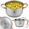 Karl Hausmann INDUKCINĖS DUJINĖS NERŪDIJANTOJO PLIENO 1,6L 16cm SU DANČIU AUKSINIU