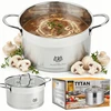 Karl Hausmann INDUKCINIS PUODAS DUJINIS PLIENAS 18/10 3.6L 20CM SU DANČIU INDUKCINIAI PUODAI