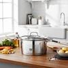 Karl Hausmann INDUKCINIS PUODAS DUJINIS PLIENAS 18/10 2,6L 18cm INDUKCINIAI PUODAI SU DANGIU
