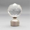 Karnizo antgaliai DOMOLETTI CRYSTAL, sidabro, Ø19 mm, 2 vnt.