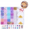 Karoliukai Purpuriniai amatų rinkinys MEGA Box 28 Cells DIY Jewelry 845vnt