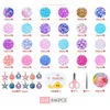 Karoliukai Purpuriniai amatų rinkinys MEGA Box 28 Cells DIY Jewelry 845vnt