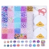 Karoliukai Purpuriniai amatų rinkinys MEGA Box 28 Cells DIY Jewelry 845vnt
