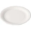 Kartoninės lėkštės D23cm/100vnt. baltos
