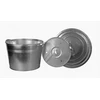 KATILAS, CINKUOTAS METALINIS PUODAS, 25L, Dangtis + Įdėklas