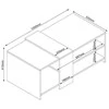 Home4You Kavos staliukas HANNES 100x53x41,5cm Rustic/Baltas melaminas