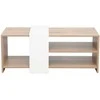 Home4You Kavos staliukas HANNES 100x53x41,5cm Rustic/Baltas melaminas