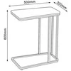 Fotelis Home4You Kavos staliukas HEDVIG 50x32xH60cm Pelenų/Juoda