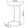 Fotelis Home4You Kavos staliukas HEDVIG D40xH60cm Pelenų/Juoda