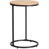 Fotelis Home4You Kavos staliukas HEDVIG D40xH60cm Pelenų/Juoda